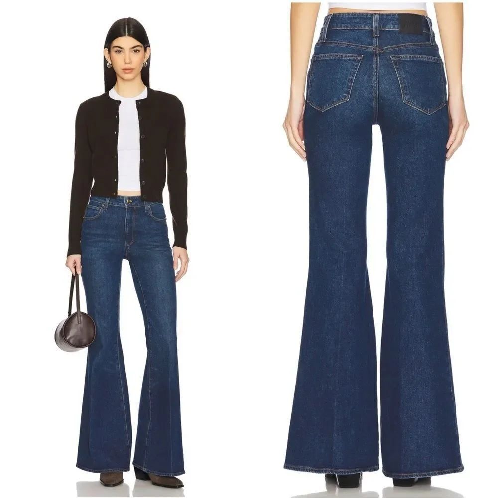 PAIGE Marlow Flared Jeans in “Agate” dark wash